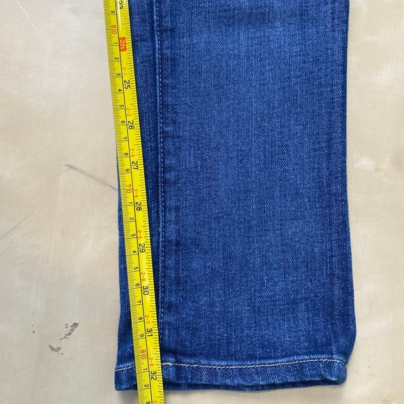 7 For All Mankind Roxanne Low Rise Skinny Stretch Jean's In Medium Blue Size 28 - Picture 5 of 10
